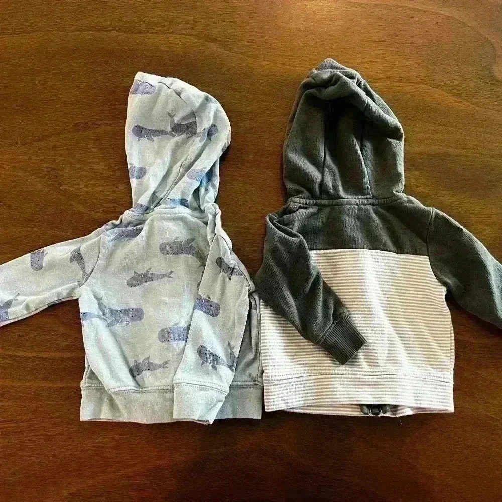 Lot Of 2. Carter's Zipup Hoodie Pullover Size 3 Months Boys